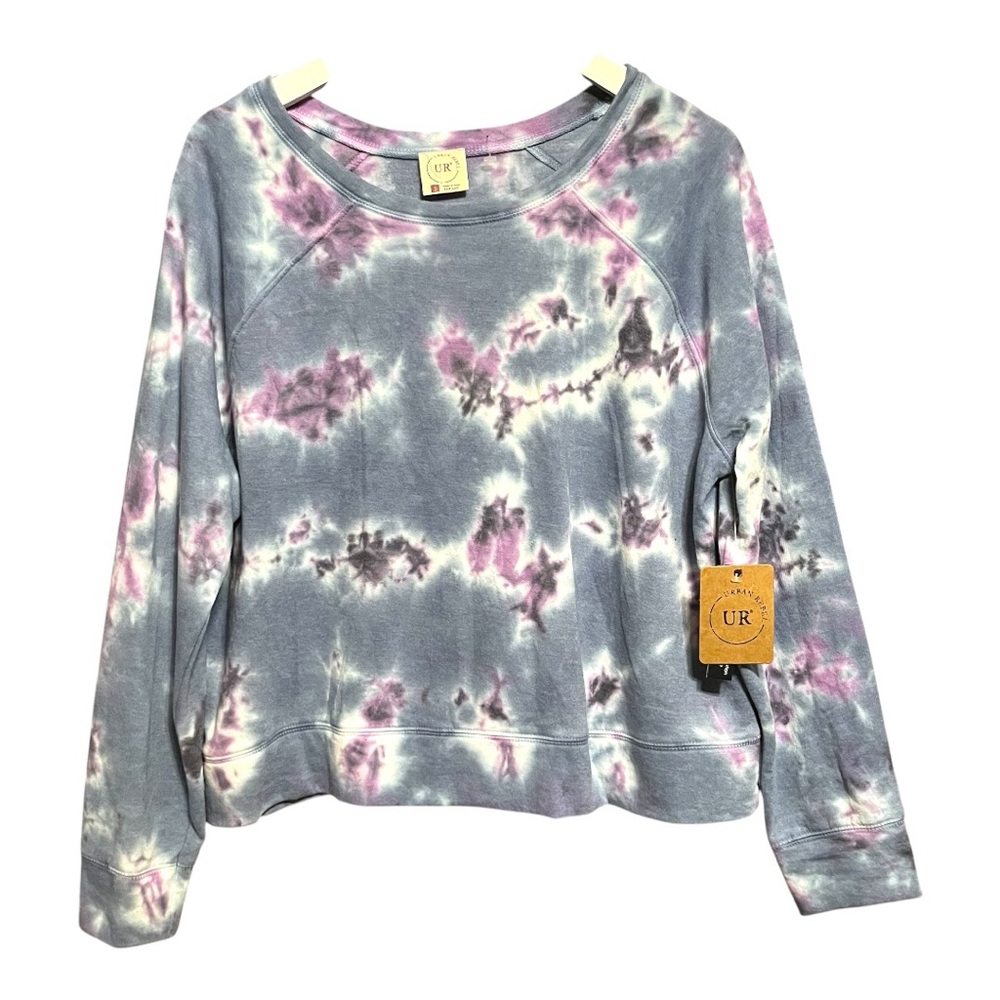 Urban Rebel Tie-Dye Sweatshirt in Purple and Gray S